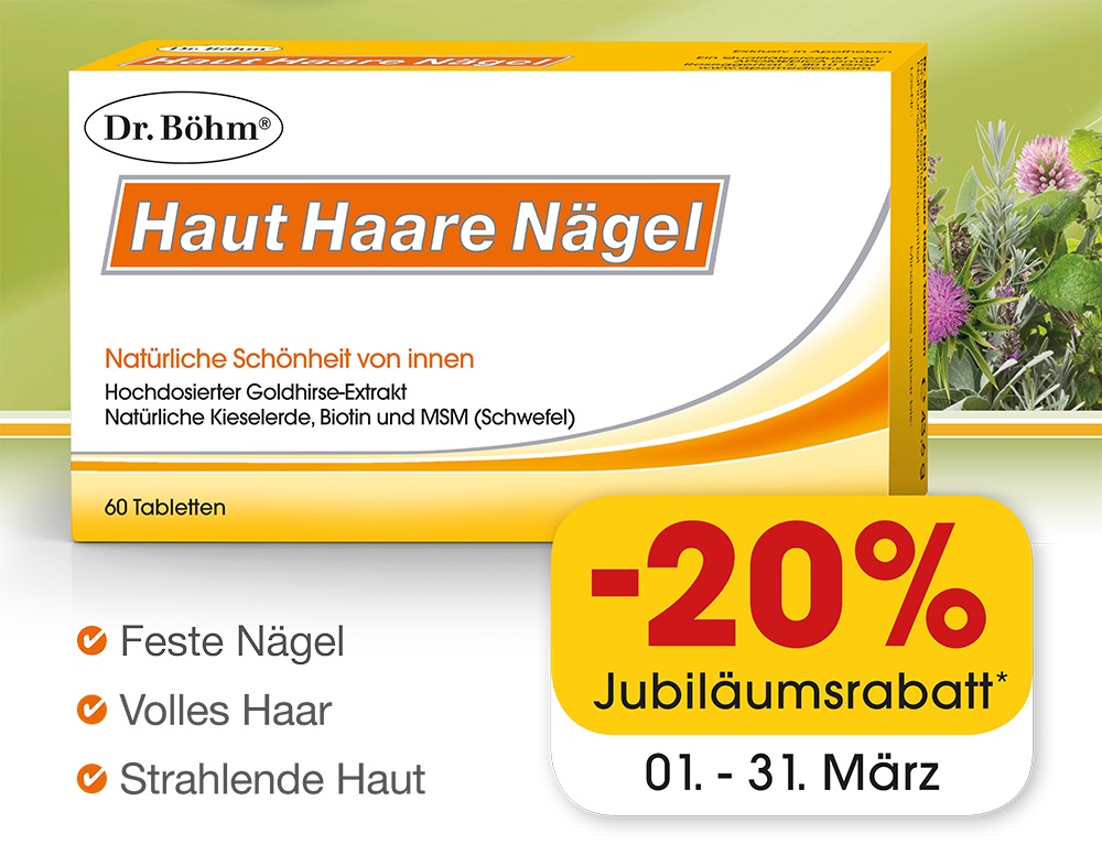 50 Jahre Dr. Böhm Aktion: Haut-Haare-Nägel -20%